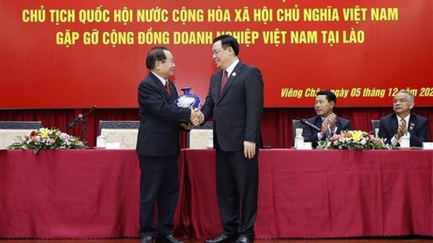 NA Chairman meets with Vietnamese business community in Laos